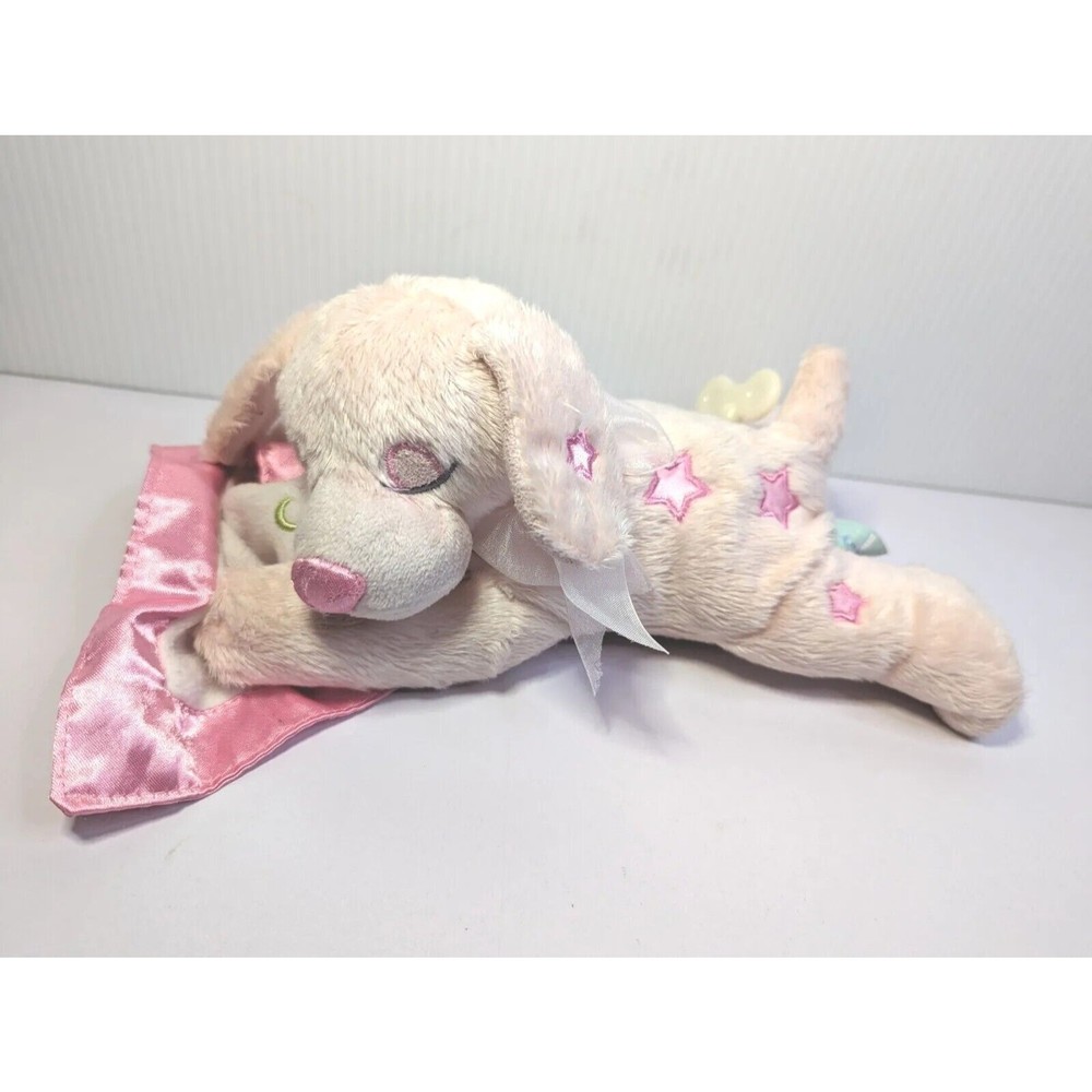First& Main Puppy Dog Plush Stars Brahms Lullaby Music Stuffed Animal Baby Suzee